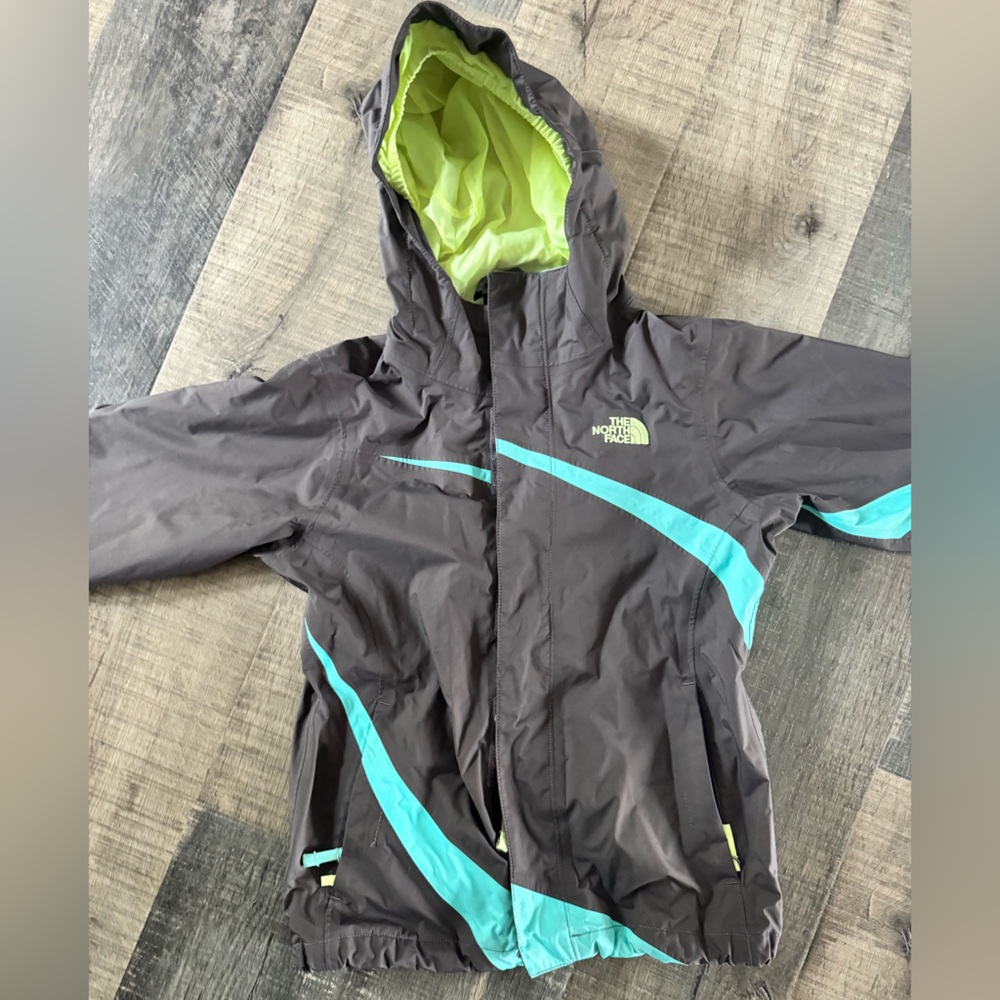 The North Face Gray and Green Jacket